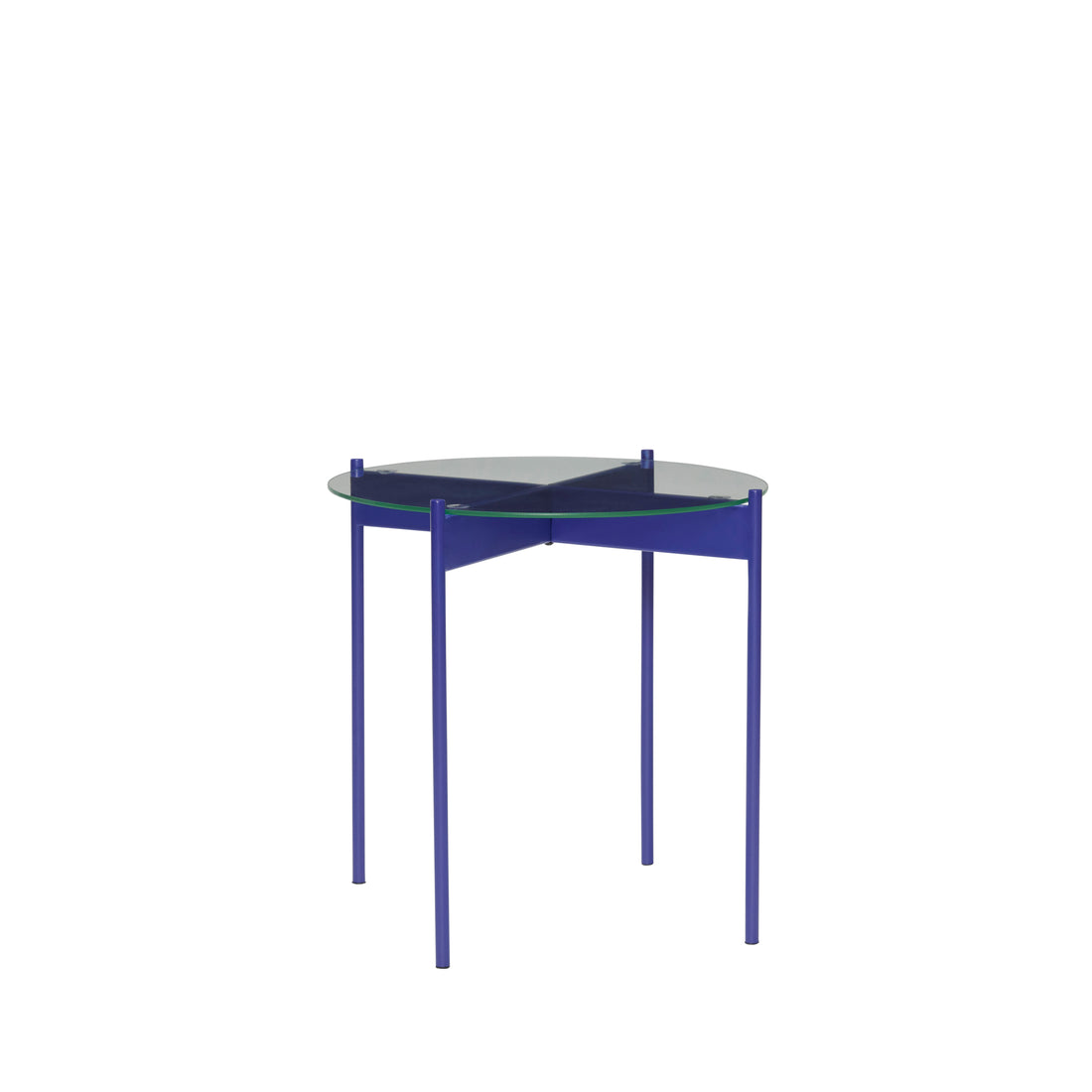 Palkin sivupöytä sininen - Ø45xh42cm