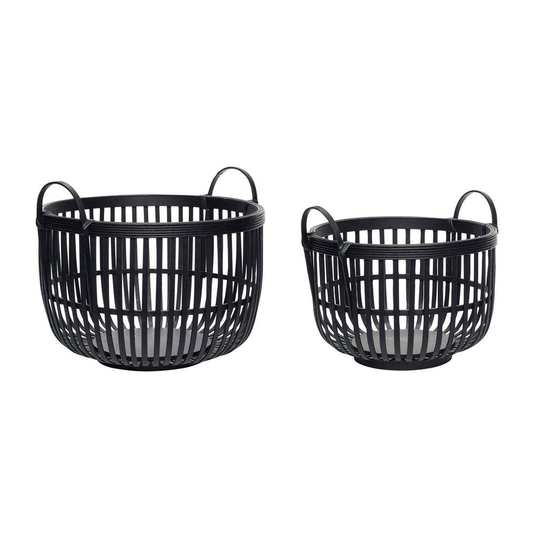 Alchemy Basket Black (2 kpl sarja) - ø30xh21, ø37xh26cm