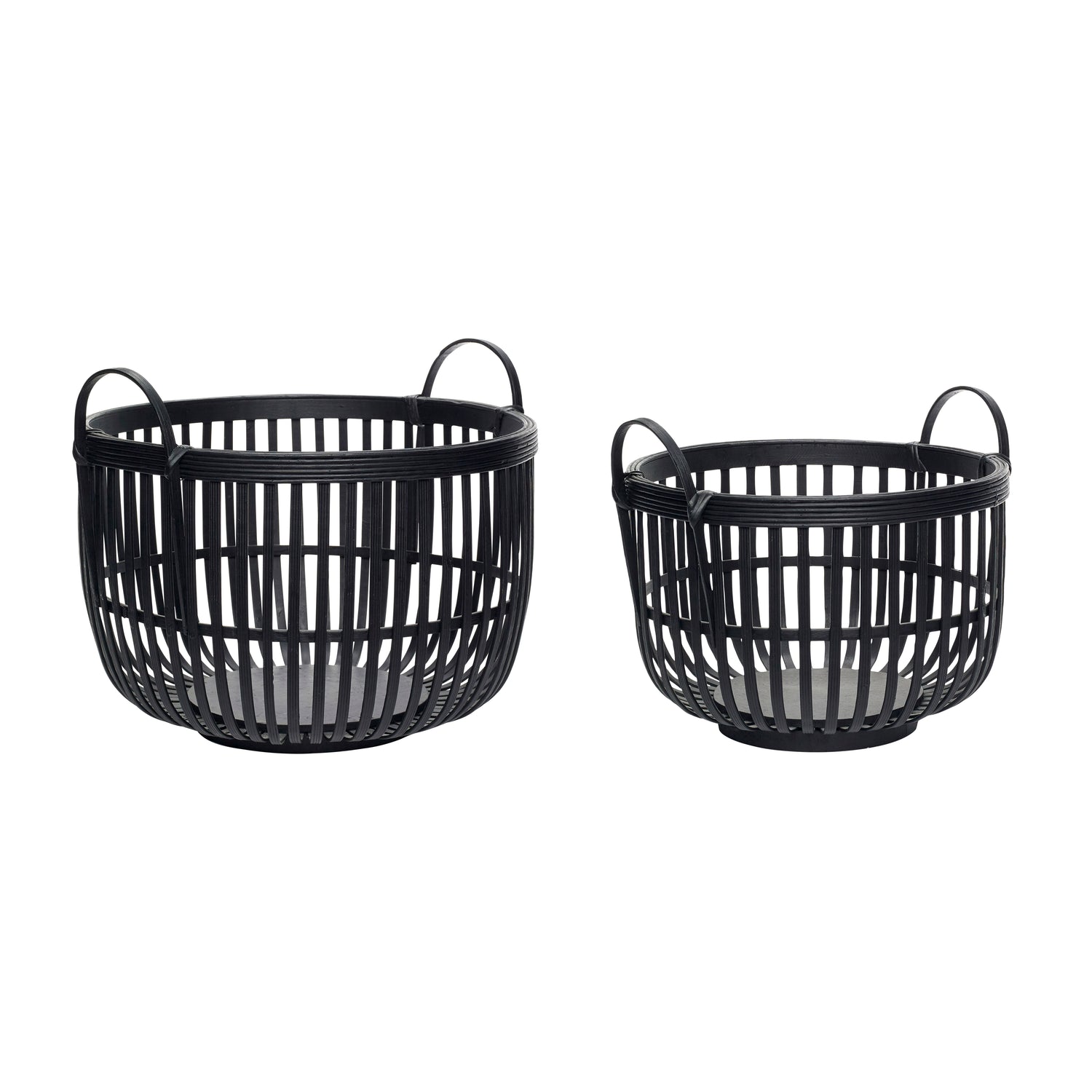 Alchemy Basket Black (2 kpl sarja) - ø30xh21, ø37xh26cm