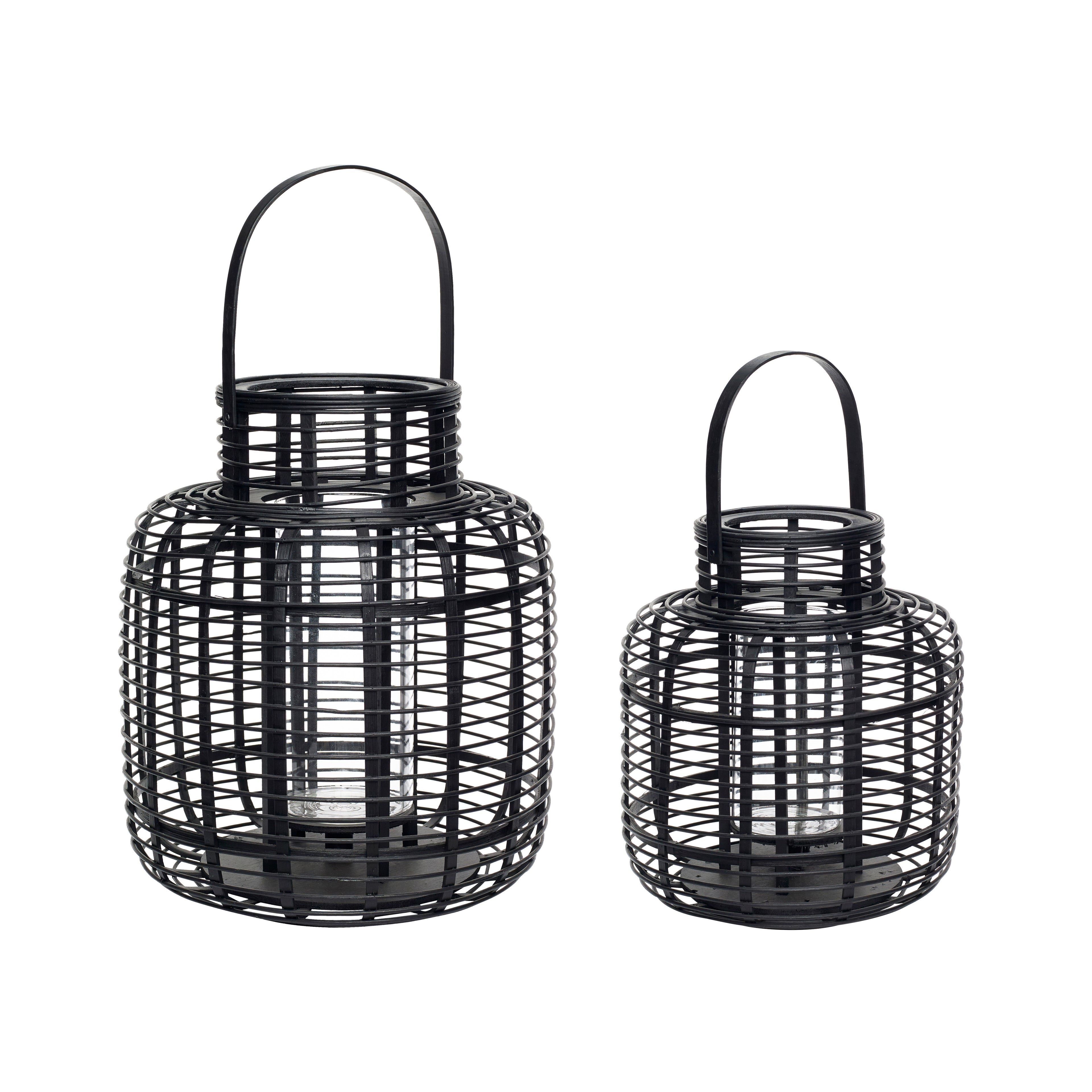 Reservoir Lanterns Black (sarja 2) - Ø31xh36, Ø38xh45cm