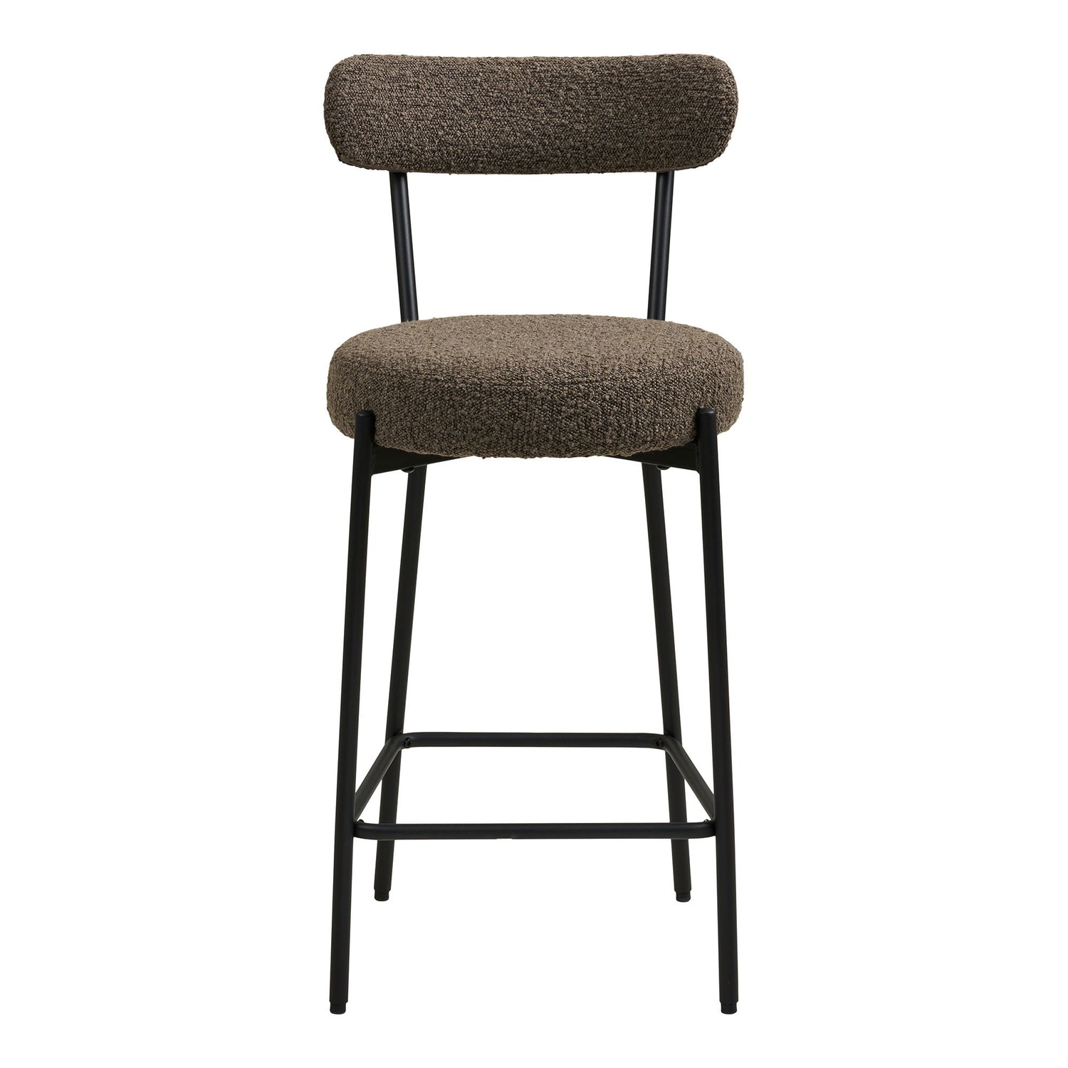 Badalona Counter -tuoli - Coune, Bouklé, Brown, Mustat jalat HN1064