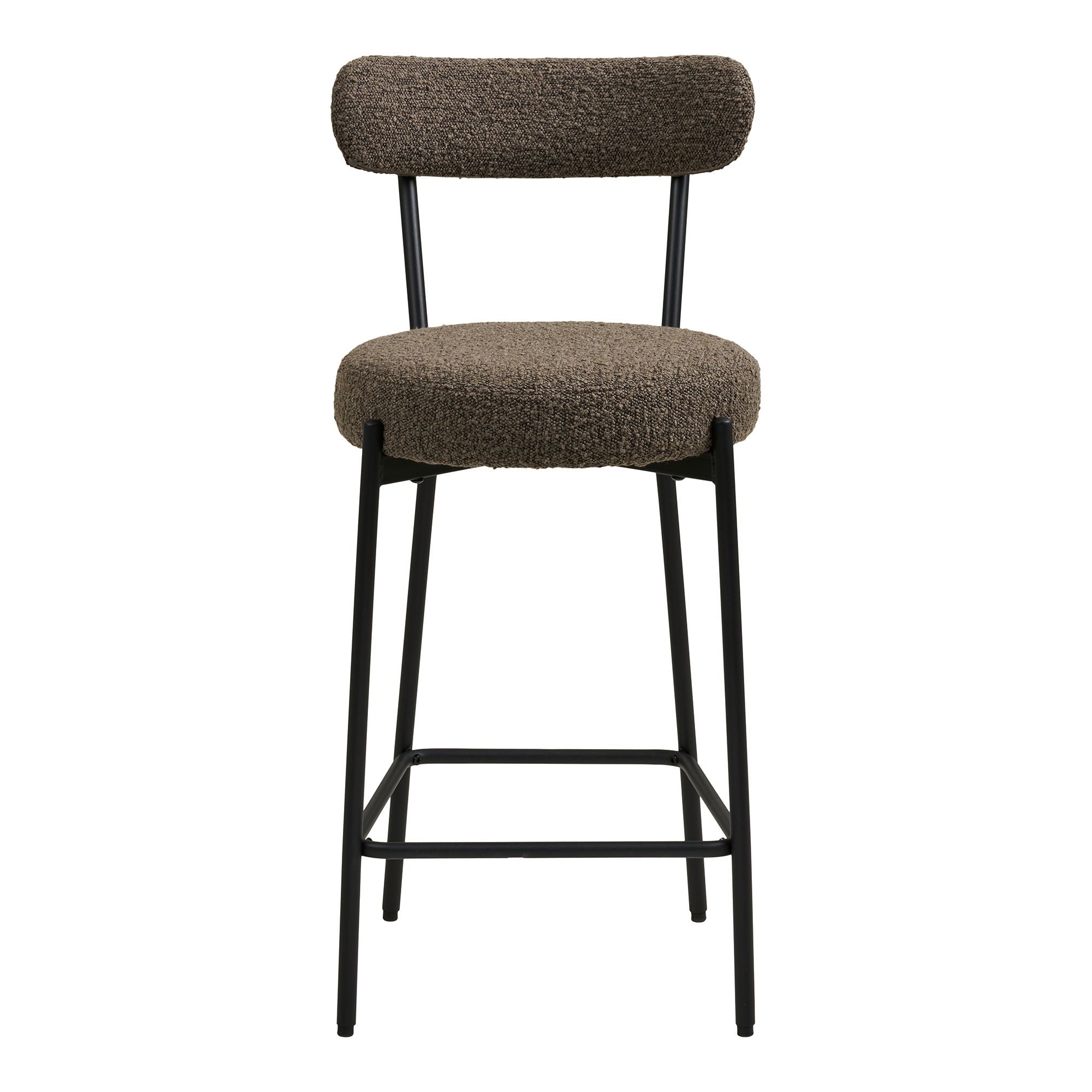 Badalona Counter -tuoli - Coune, Bouklé, Brown, Mustat jalat HN1064