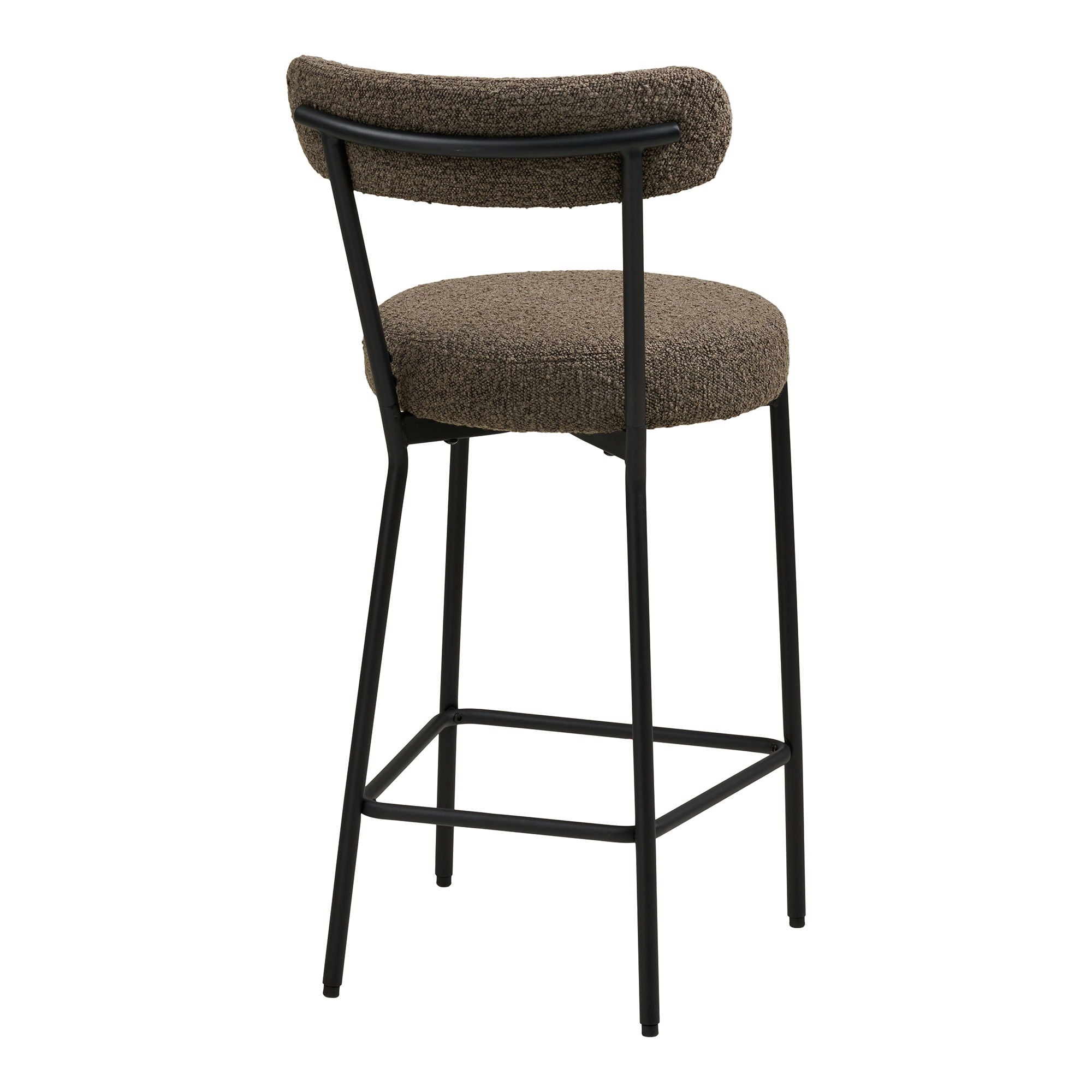 Badalona Counter -tuoli - Coune, Bouklé, Brown, Mustat jalat HN1064
