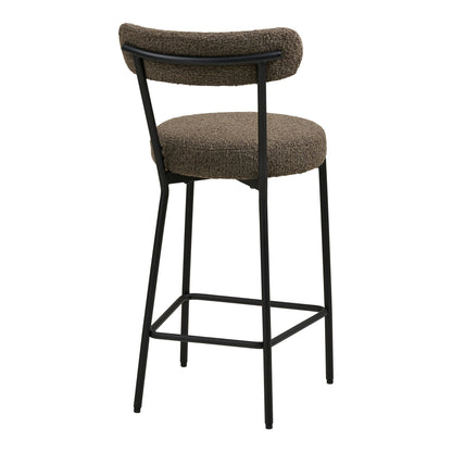 Badalona Counter -tuoli - Coune, Bouklé, Brown, Mustat jalat HN1064