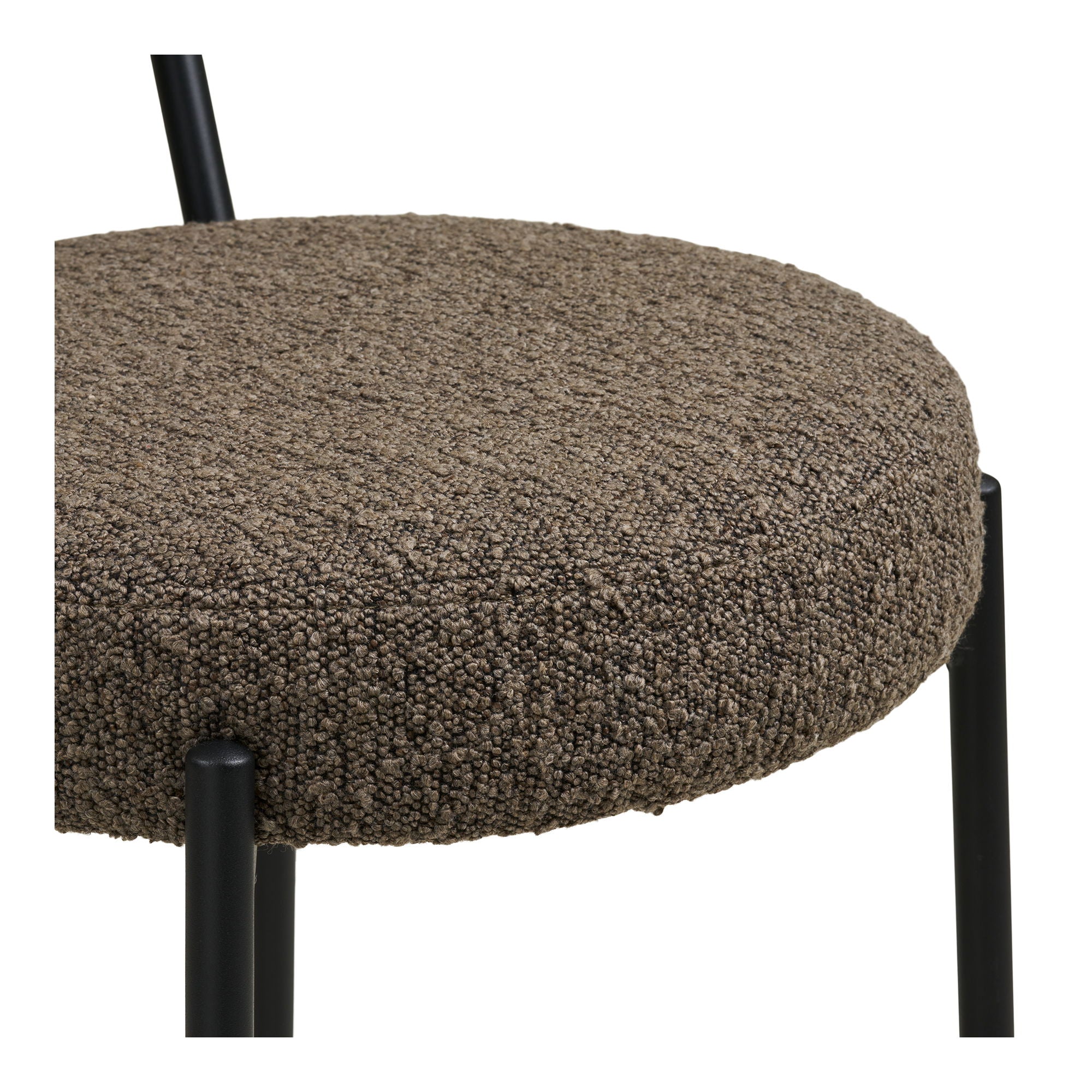 Badalona Counter -tuoli - Coune, Bouklé, Brown, Mustat jalat HN1064