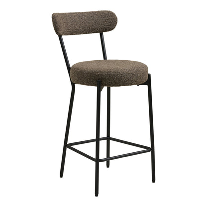 Badalona Counter -tuoli - Coune, Bouklé, Brown, Mustat jalat HN1064