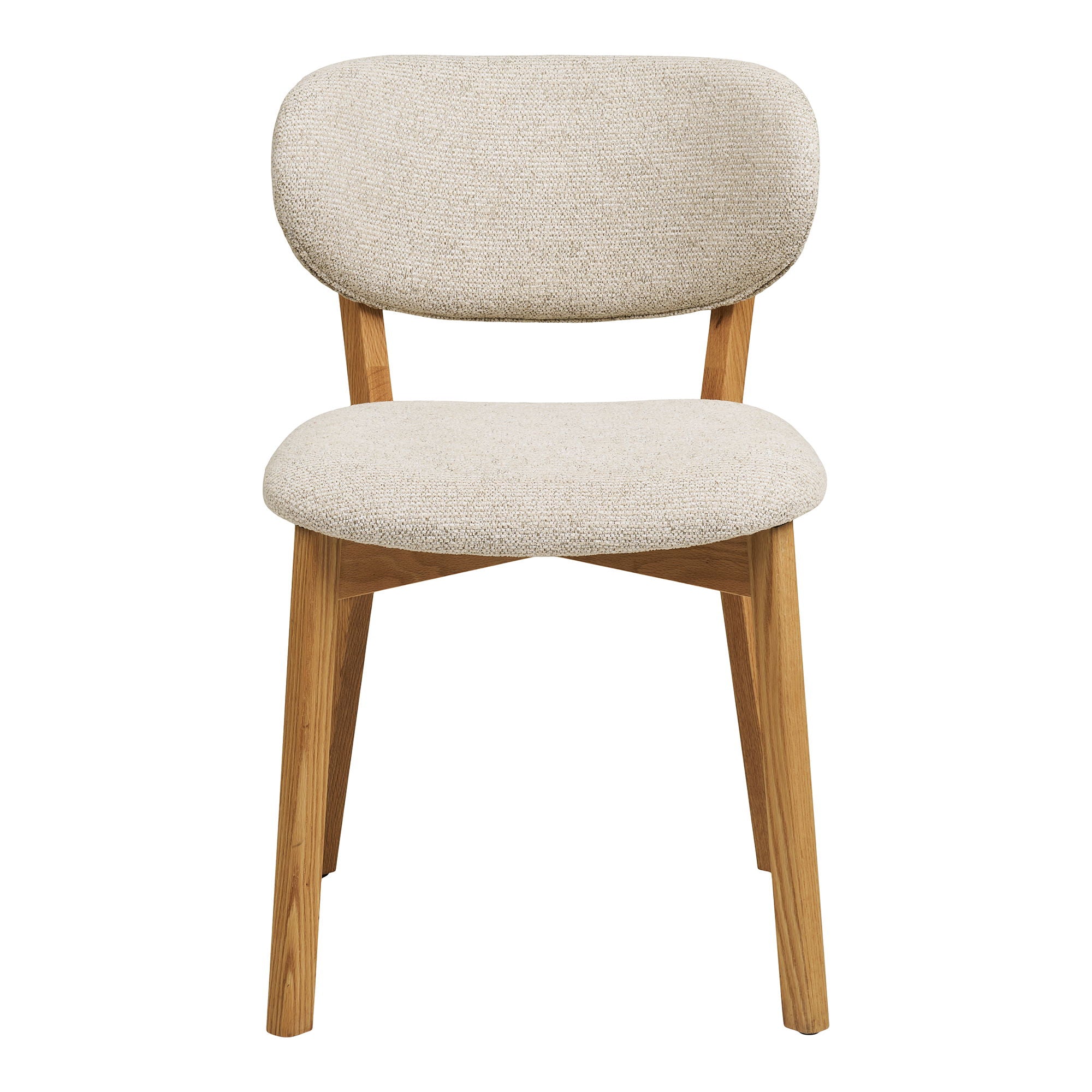 Dunkirk -ruokapöydän tuoli - ruokapöytätuoli, tammi kangasistuimella, beige HN1318