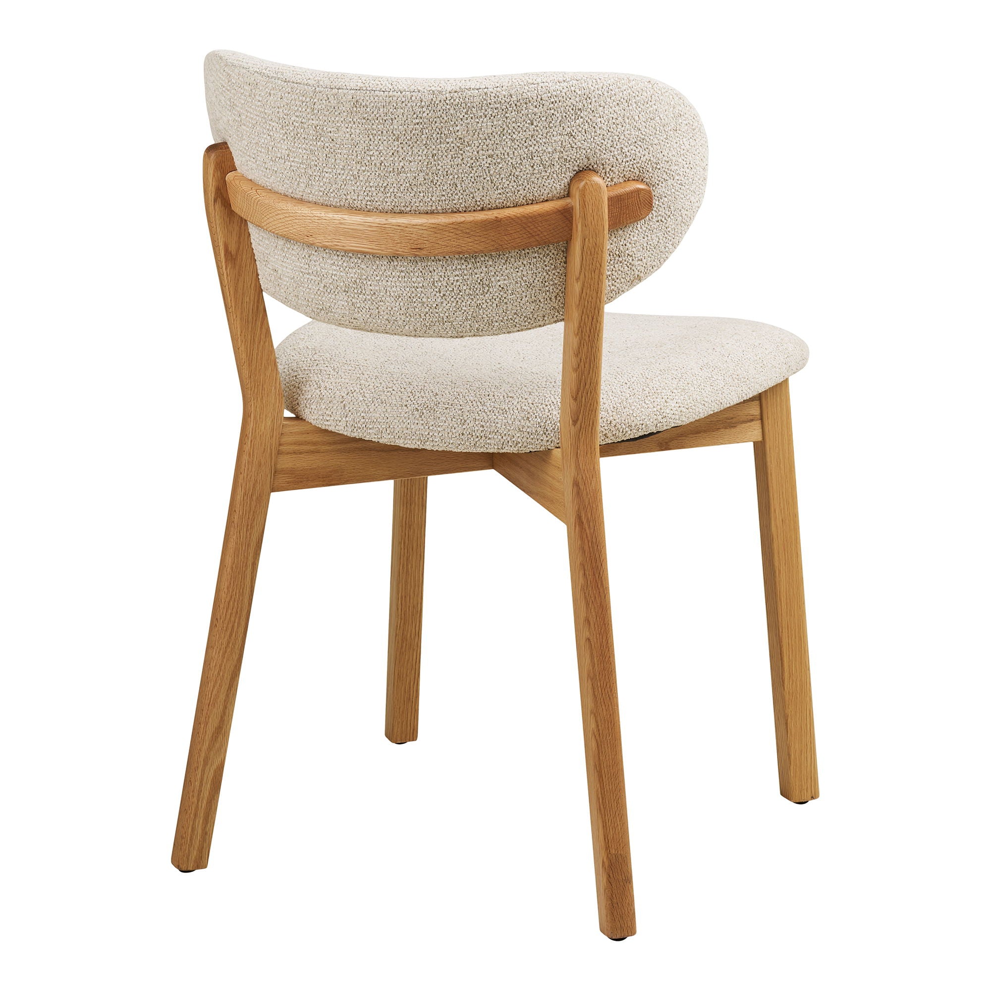 Dunkirk -ruokapöydän tuoli - ruokapöytätuoli, tammi kangasistuimella, beige HN1318
