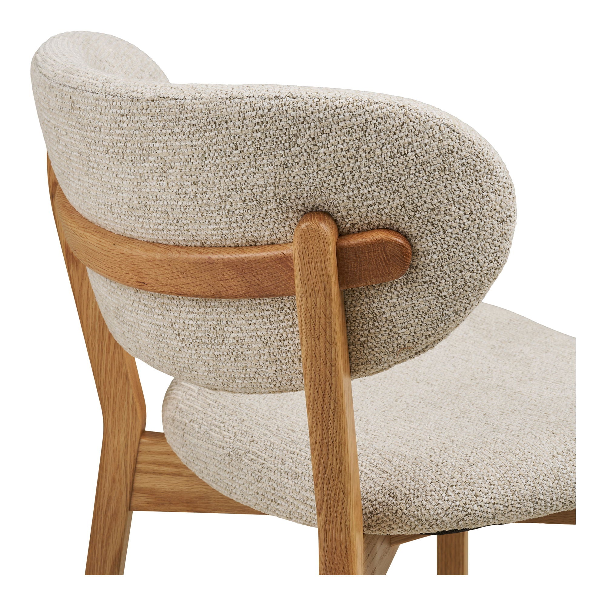 Dunkirk -ruokapöydän tuoli - ruokapöytätuoli, tammi kangasistuimella, beige HN1318