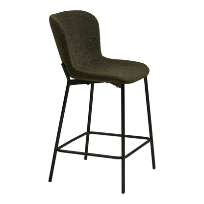 Makeda Counter -tuoli - Counter -tuoli, buklé, vihreä, mustat jalat HN1241