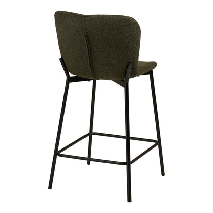 Makeda Counter -tuoli - Counter -tuoli, buklé, vihreä, mustat jalat HN1241