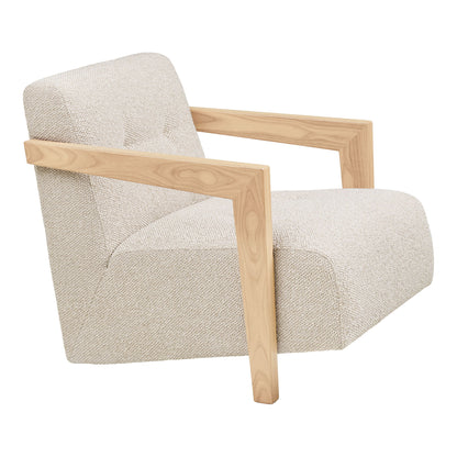 Caracas Lounge -tuoli - Lounge -tuoli käsinojalla, tammi, beige HN1321