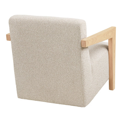 Caracas Lounge -tuoli - Lounge -tuoli käsinojalla, tammi, beige HN1321
