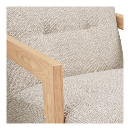 Caracas Lounge -tuoli - Lounge -tuoli käsinojalla, tammi, beige HN1321