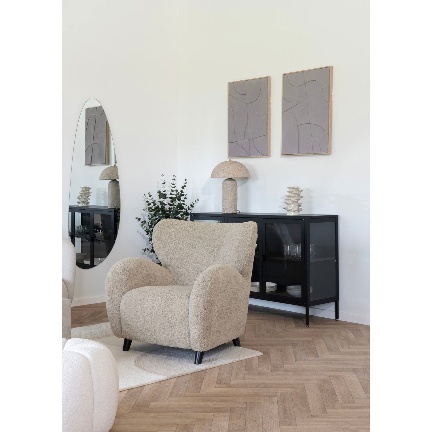 Carlino Lounge -tuoli - Lounge -tuoli, vaaleanruskea, HN1265