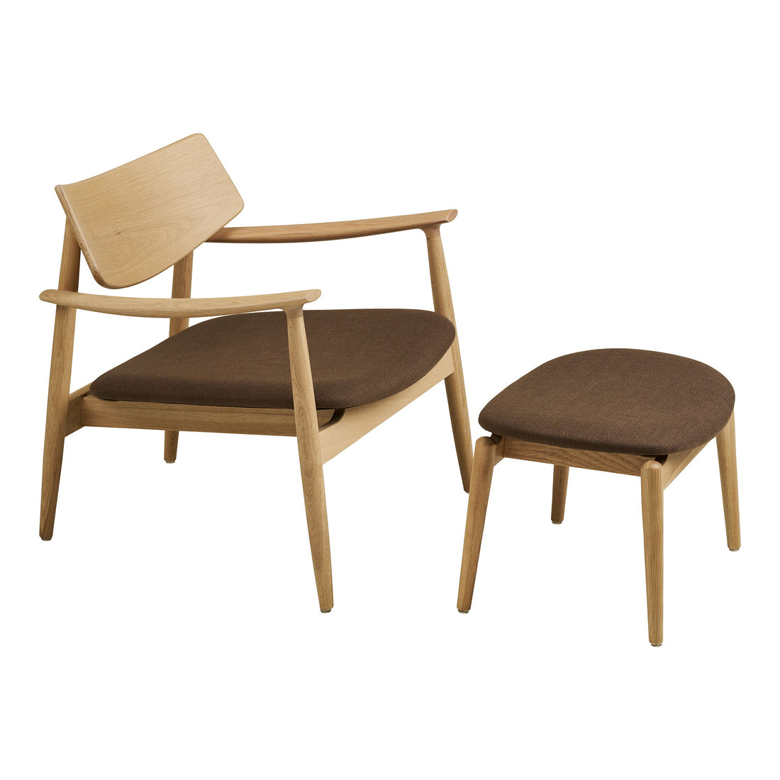 Olvera -setti - Lounge -tuoli ja jalkatuolit, luonto/ruskea HN1084