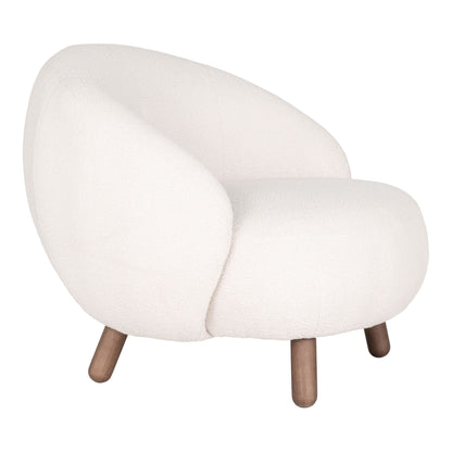 Savona Set - Lounge -tuoli ja puff, valkoinen HN1094