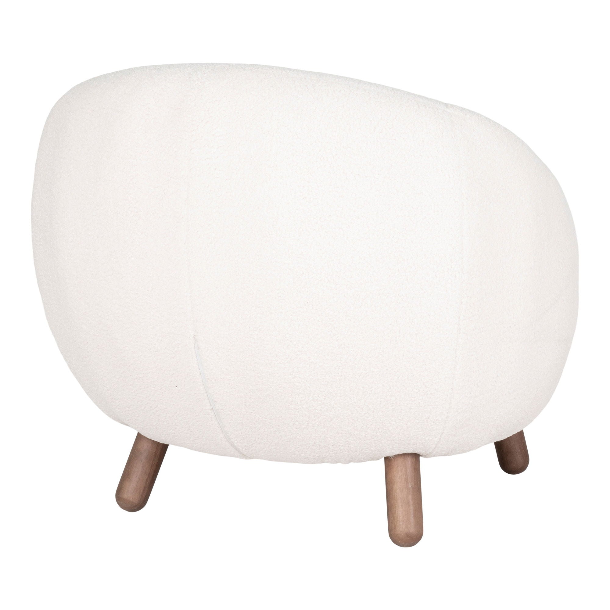 Savona Set - Lounge -tuoli ja puff, valkoinen HN1094