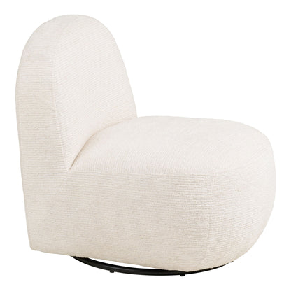 Milo Set - Lounge -tuoli ja puff, pois -valkoinen HN1081