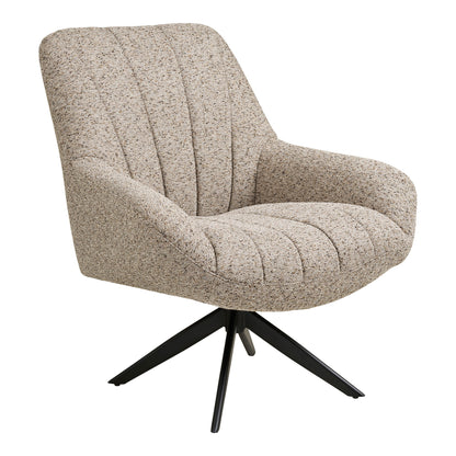 Grandola Lounge -tuoli - Lounge -tuoli kääntyvällä jalalla, harmaalla, mustalla jaloilla HN1086