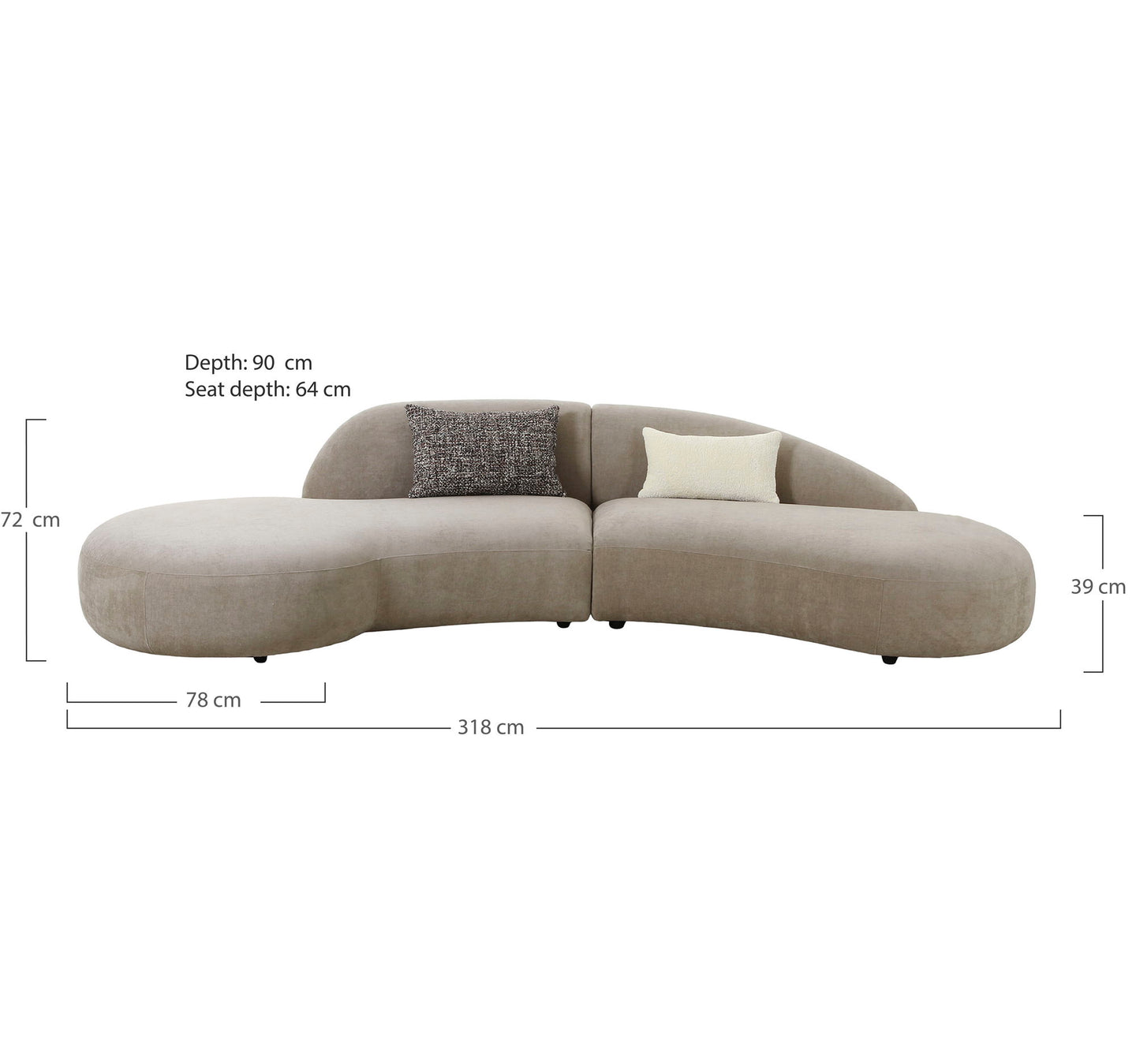 Venice Sofa - Sofa med 2 puder