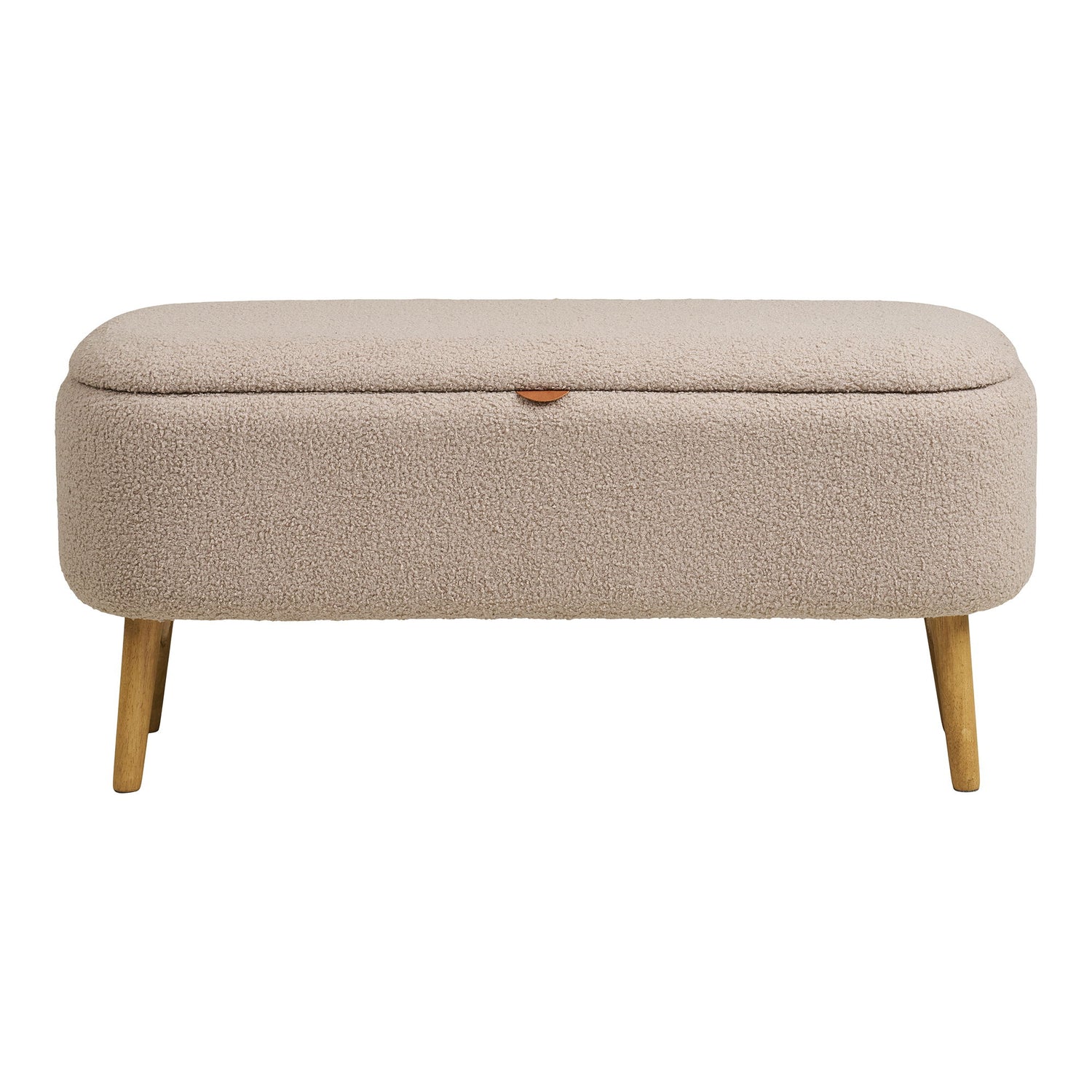 Harlow -penkki - Penkki varastolla, bouclé, beige 95x37x45 cm, HN1063