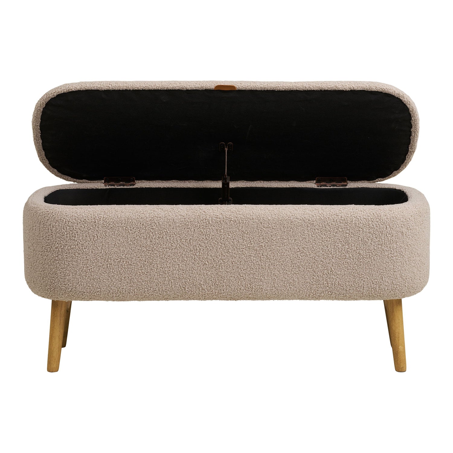 Harlow -penkki - Penkki varastolla, bouclé, beige 95x37x45 cm, HN1063