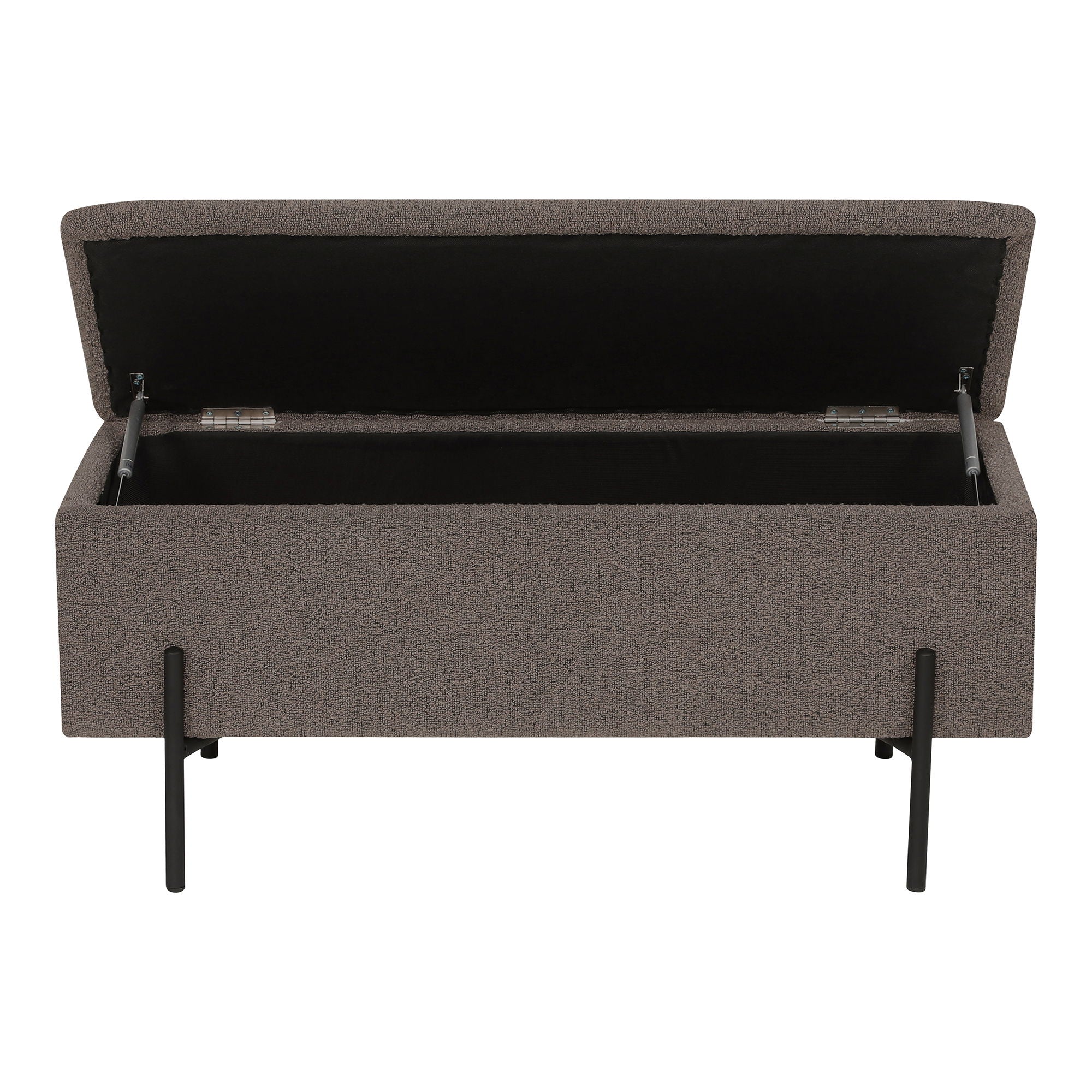 Watford Bench - Penkki säilytystilassa, Bouclé, Brown 95x36.5x43 cm, HN1061