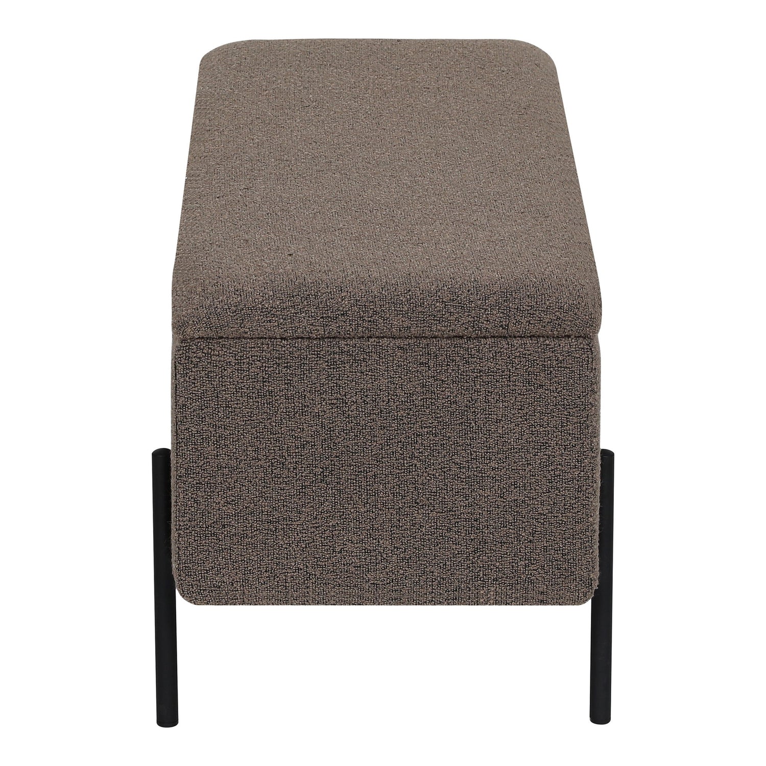 Watford Bench - Penkki säilytystilassa, Bouclé, Brown 95x36.5x43 cm, HN1061