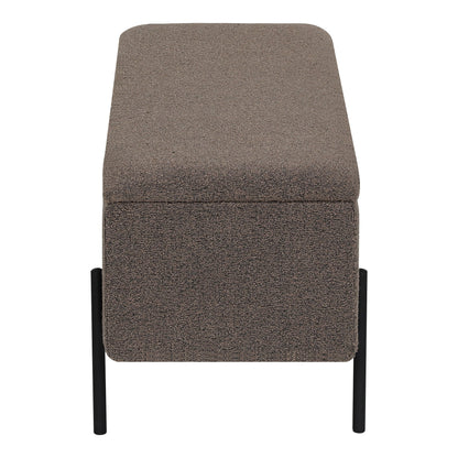 Watford Bench - Penkki säilytystilassa, Bouclé, Brown 95x36.5x43 cm, HN1061
