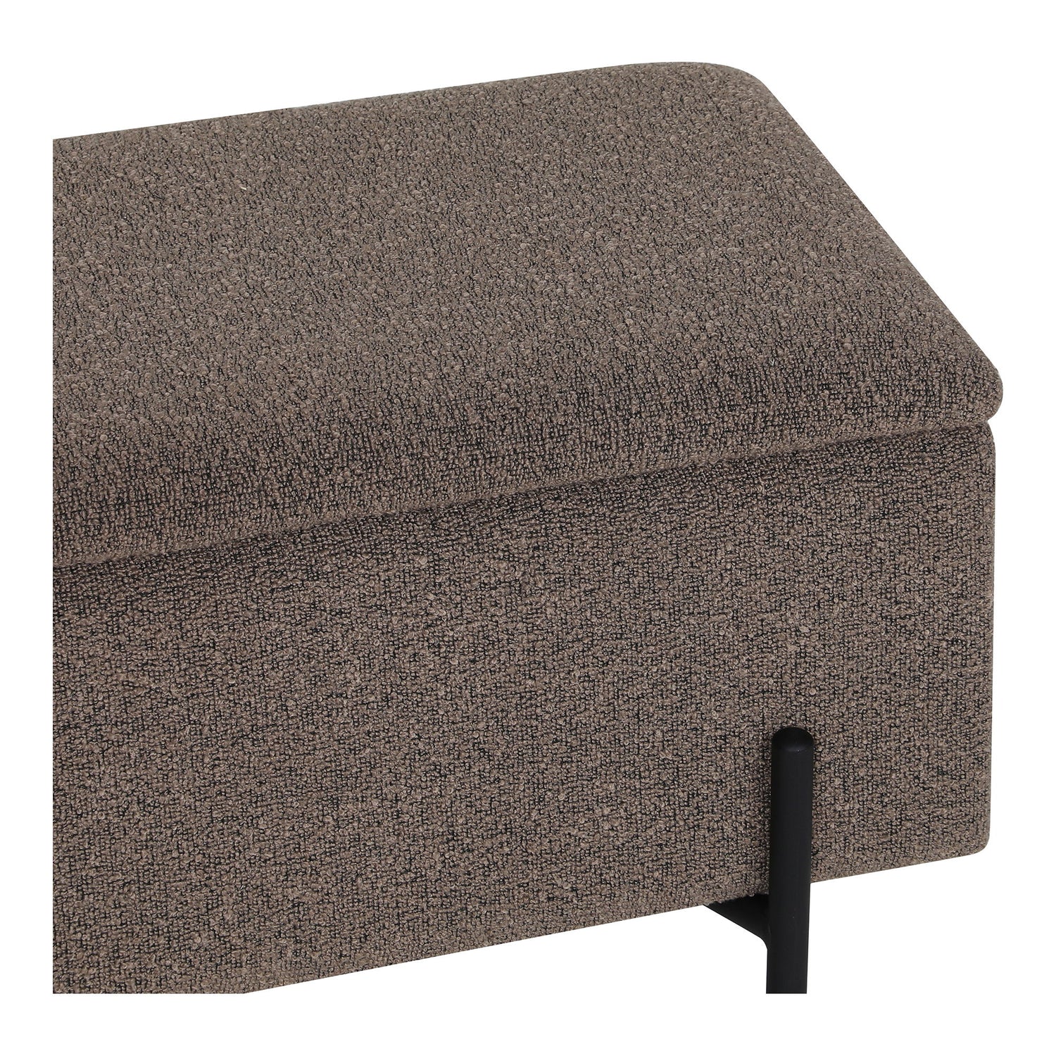 Watford Bench - Penkki säilytystilassa, Bouclé, Brown 95x36.5x43 cm, HN1061