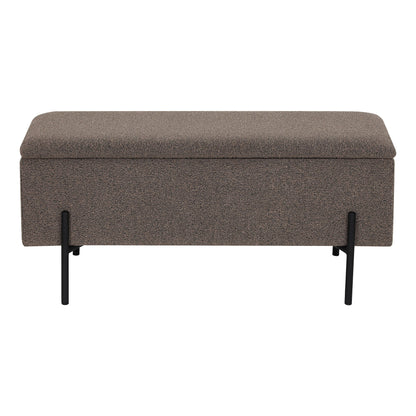 Watford Bench - Penkki säilytystilassa, Bouclé, Brown 95x36.5x43 cm, HN1061
