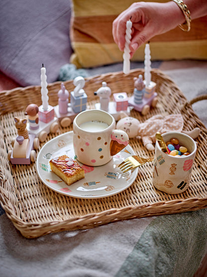 Bloomingville Mini Junaid Syntymäpäiväkoriste, Rosa, FSC®100%, MDF