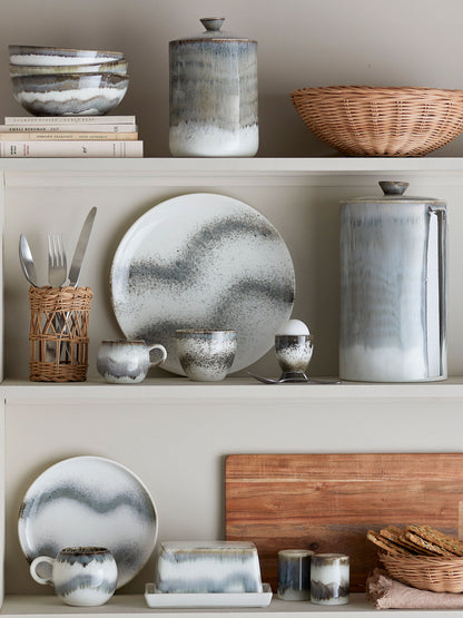 Bloomingville Paula Kitchen Wheel Holder, Grey, Stoneward