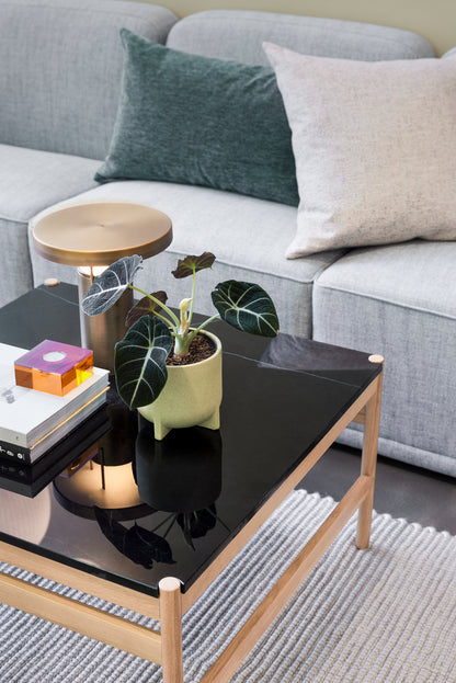 Raaka sohvapöytä musta/luonnollinen - 80x80xh45cm