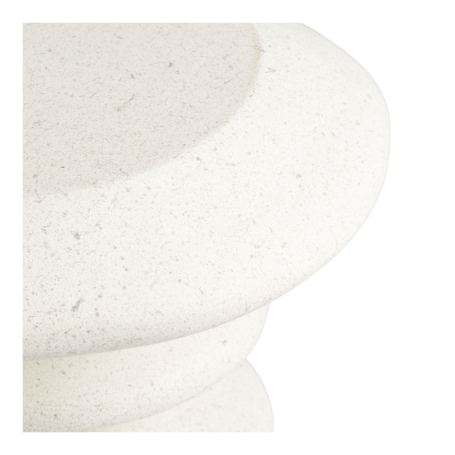 Blackburn -sivupöytä - sivupöytä, FiberClay, valkoinen Ø36x45,5 cm