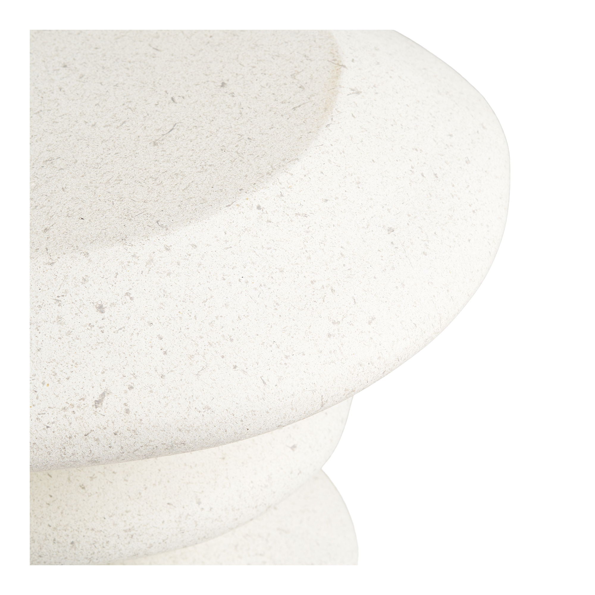 Blackburn -sivupöytä - sivupöytä, FiberClay, valkoinen Ø36x45,5 cm