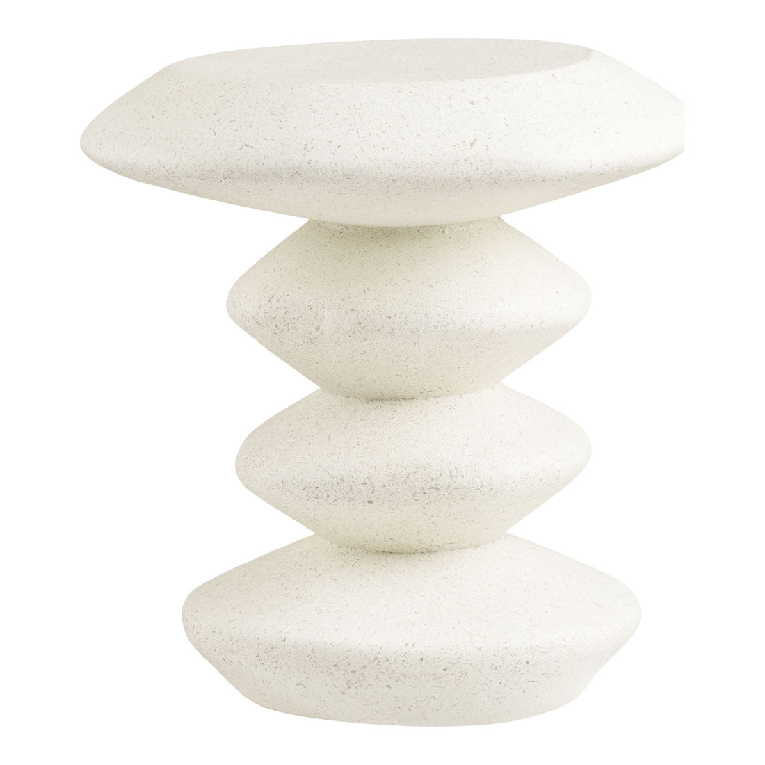 Blackburn -sivupöytä - sivupöytä, FiberClay, valkoinen Ø36x45,5 cm