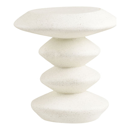 Blackburn -sivupöytä - sivupöytä, FiberClay, valkoinen Ø36x45,5 cm