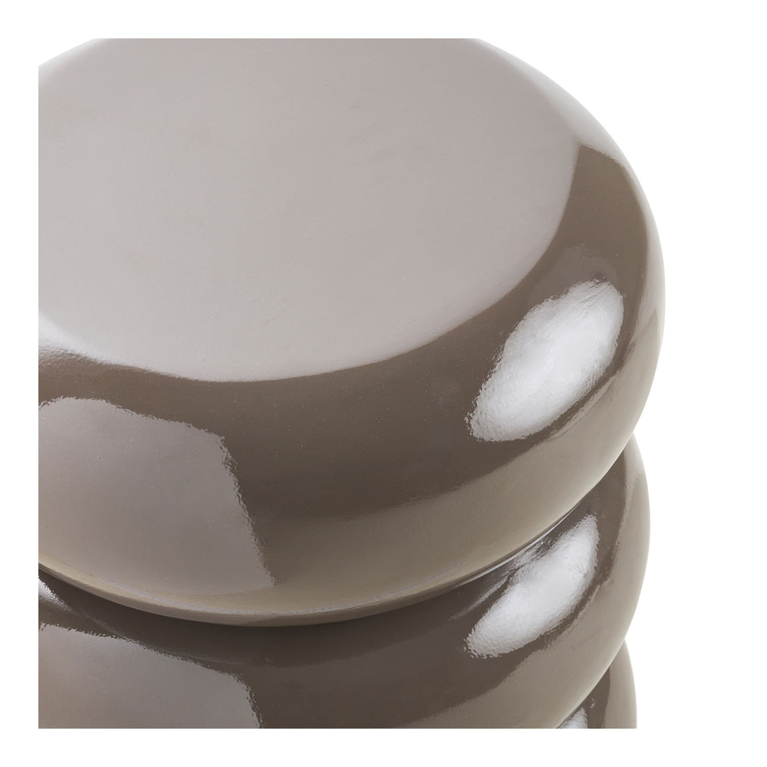 Rosolina -kulmapöytä - kulmapöytä, lasikuitu, ruskea Ø35.5x44 cm