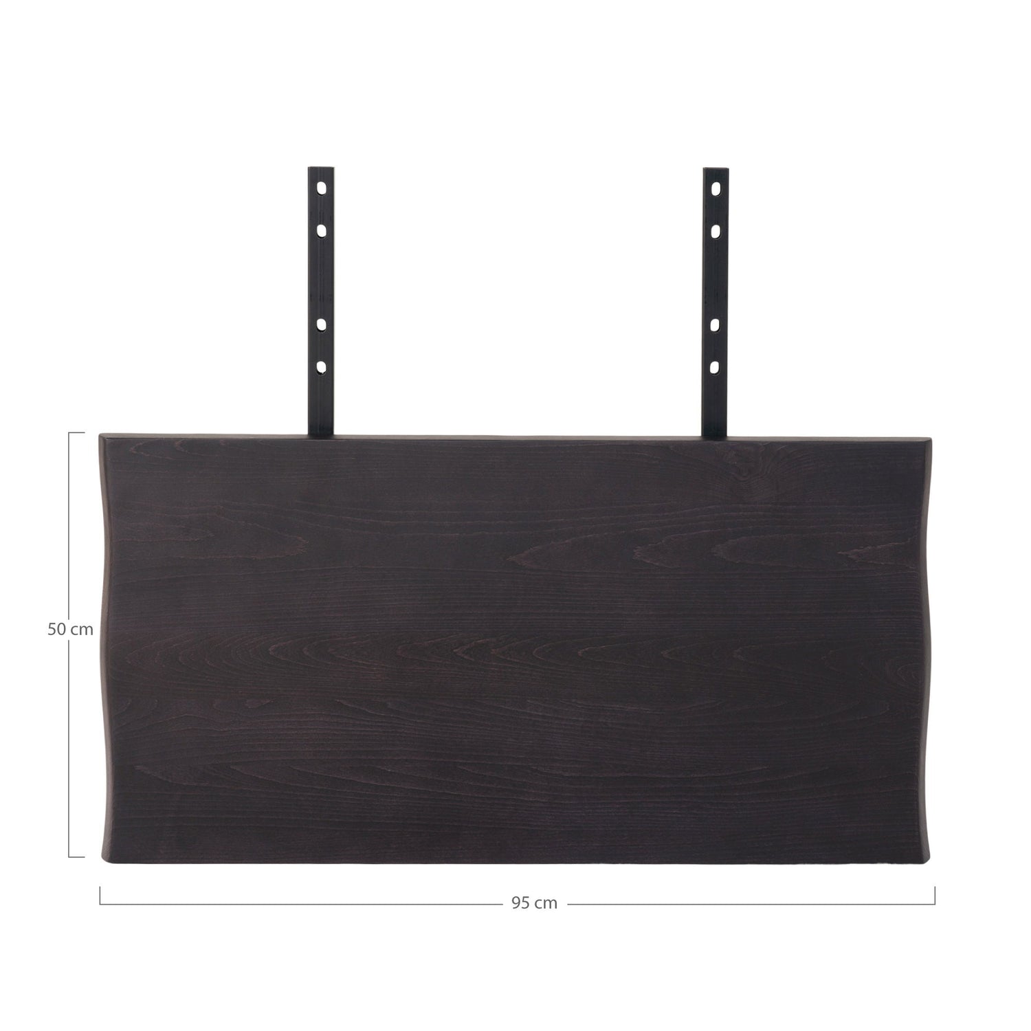 Kahden lisälevyn setti mustaa tammea aaltoilevalla reunalla