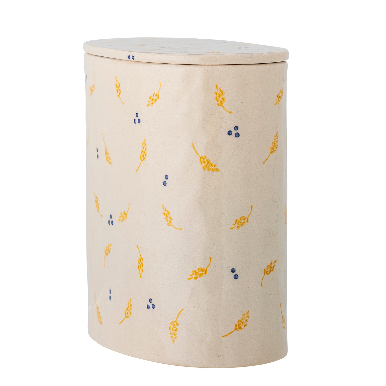 Bloomingville Pippine Jar W/kansi, valkoinen, kivitavara