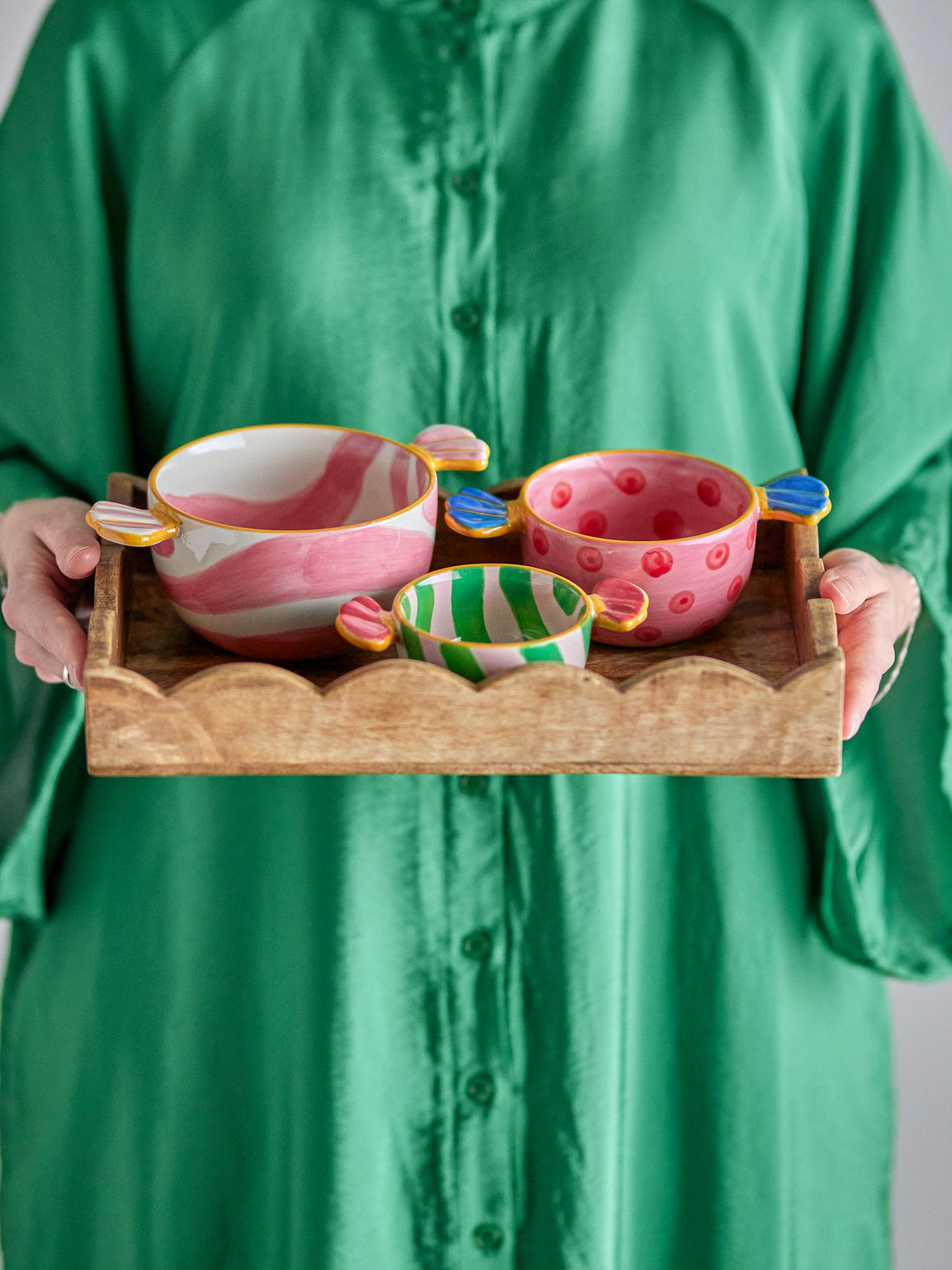 Bloomingville Caramella Bowl, vaaleanpunainen, kivitavarat