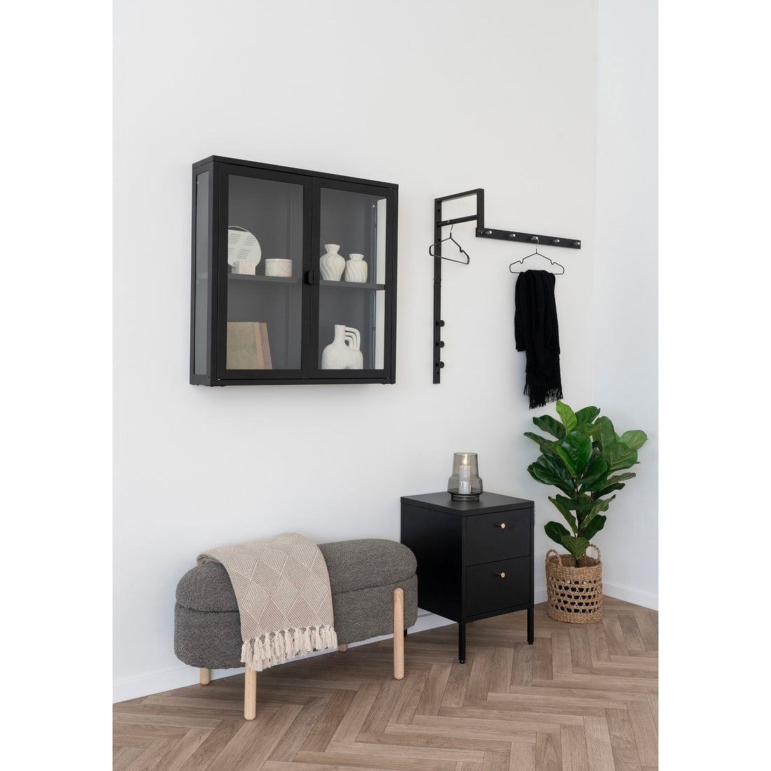 Ruudullinen, taupe 130x180 cm