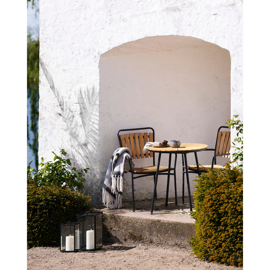 Carmel -ruudullinen - ruudullinen, villasekoitus, harmaa/valkoinen 130x170 cm