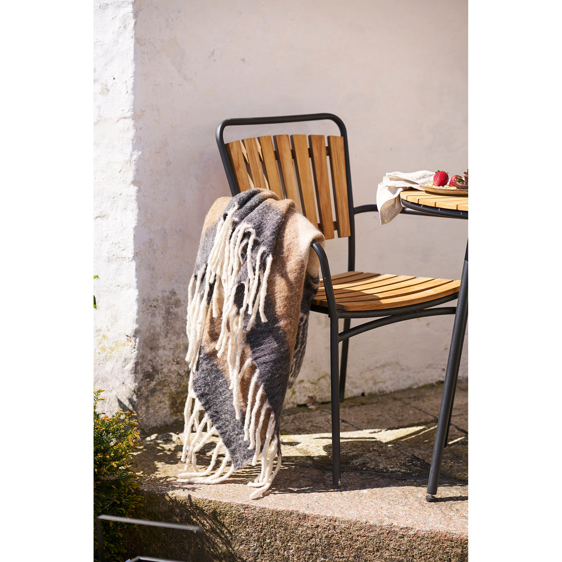 Carmel -ruudullinen - ruudullinen, villasekoitus, musta/ruskea 130x170 cm