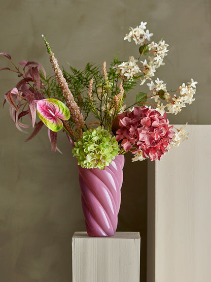 Bloomingville Callo maljakko, Rosa, Glass