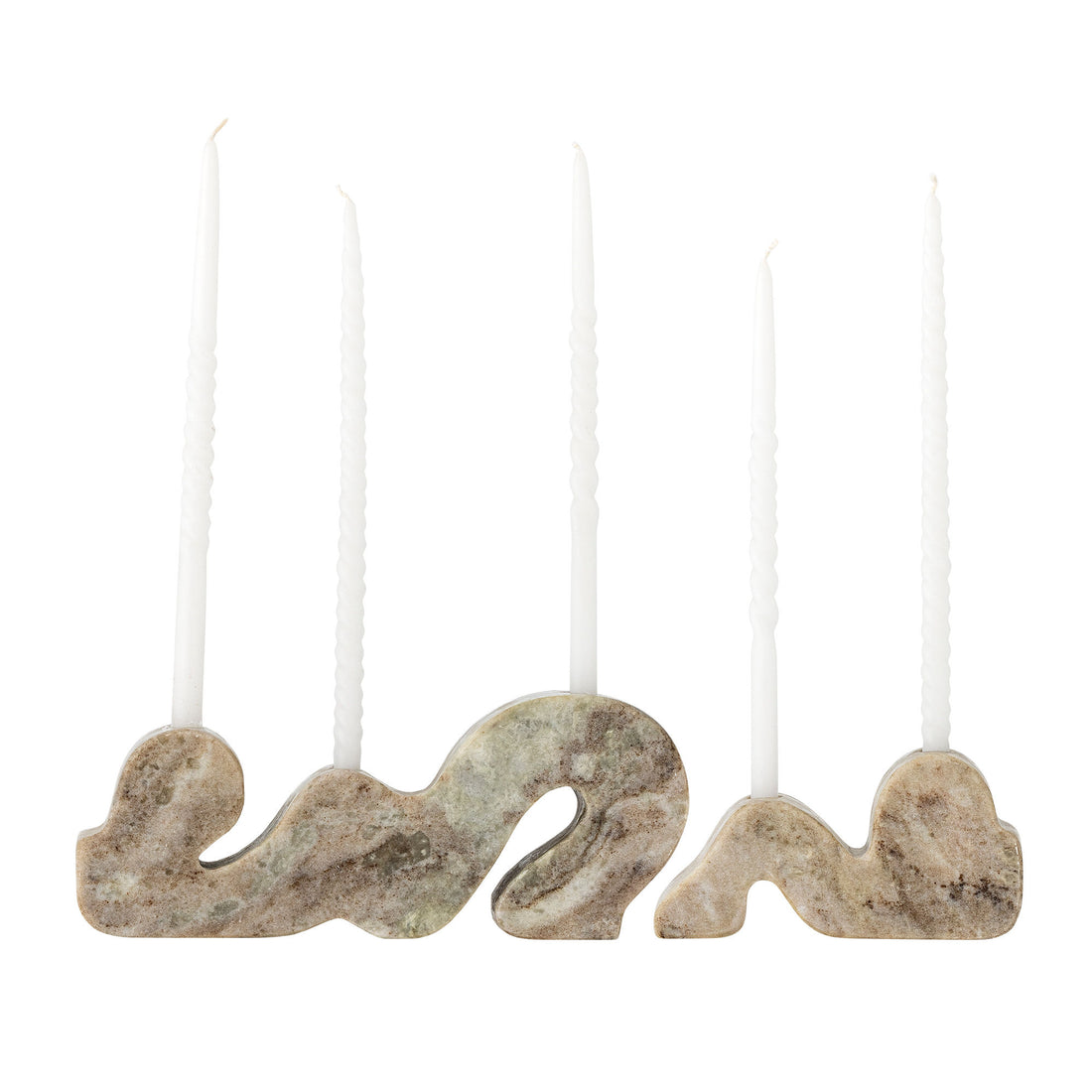 Bloomingville Liabella -kynttilä, harmaa, marmori