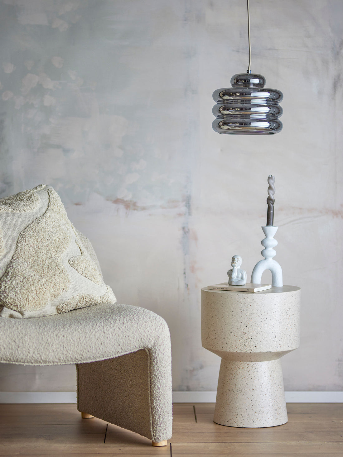 Bloomingville Spike -riipus, hopea, lasi