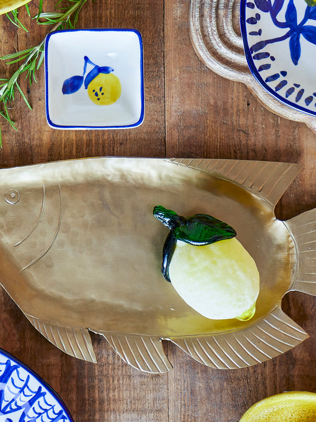 Luova kokoelma limone deko, keltainen, lasi